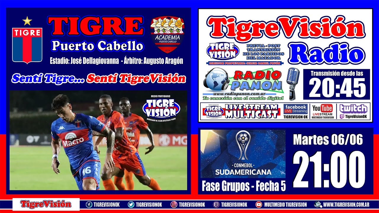 TIGRE vs Academia Puerto Cabello en vivo por TigreVisión - Radio Panón