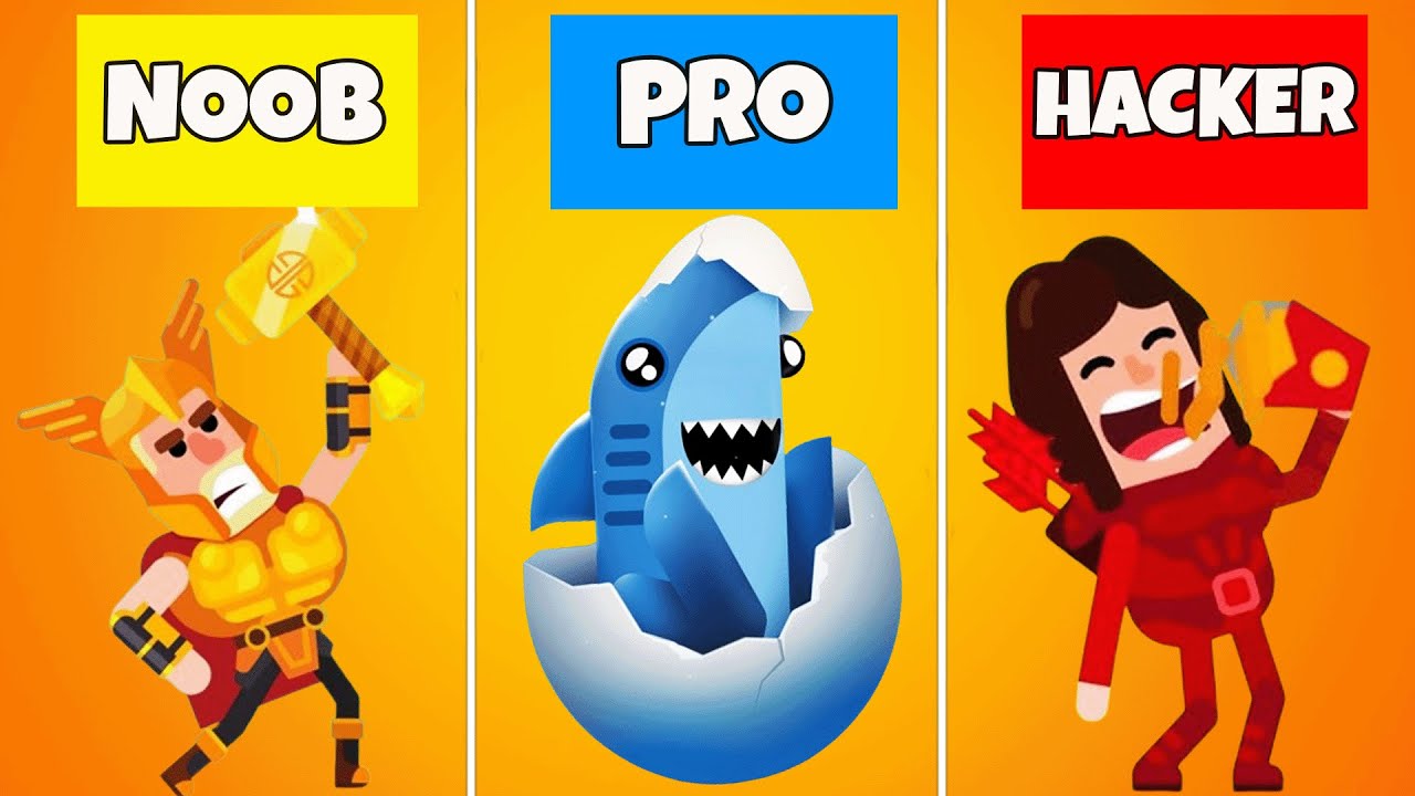 Ultimate Bowmasters - Noob vs Pro vs Hacker Part #5