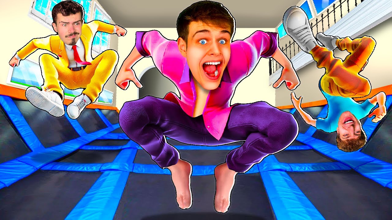 Stavíme SKÁKACÍ PARK z TRAMPOLÍN v mém DOMĚ v Minecraftu!