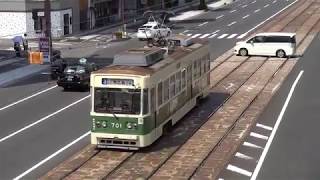 広島電鉄 700形701号車 本川町電停付近にて 201708