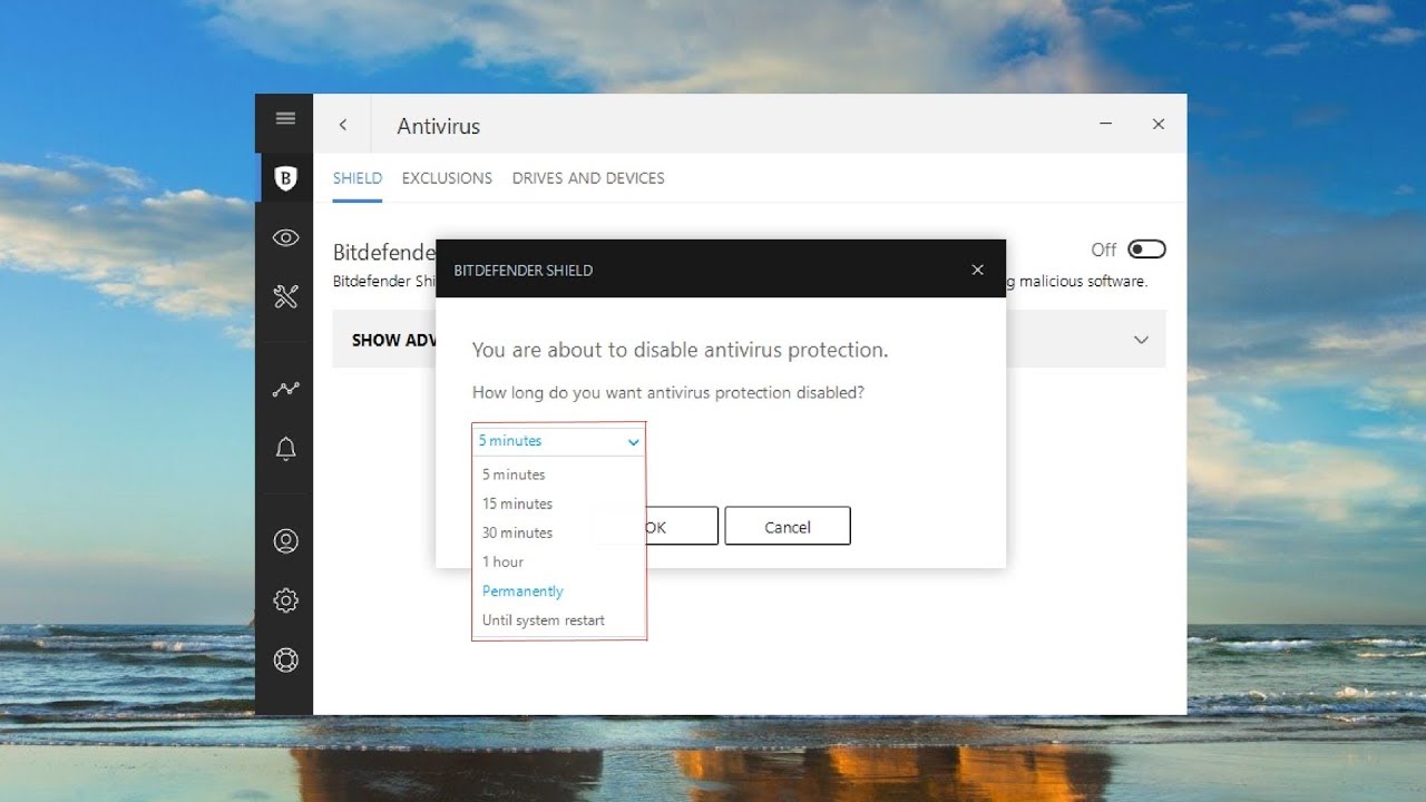 how to turn off bitdefender antivirus plus 2018