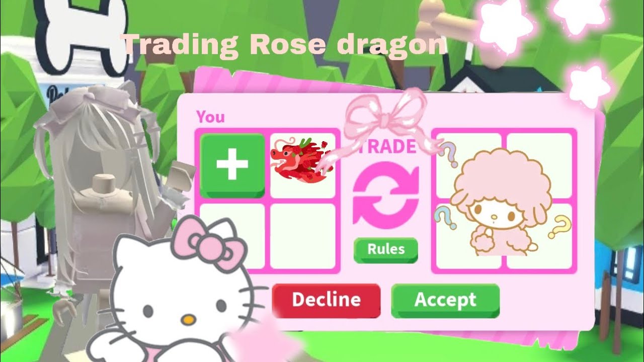 Trading Rose dragon took me soo long #adoptme #video #roblox #adoptmepets #adoptmetrades #voice 