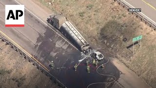 One Dead, Another Hospitalized After Tanker Truck Crash In Colorado