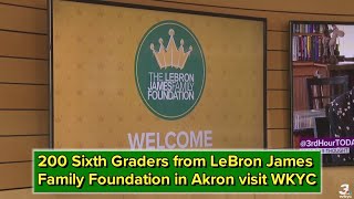 Some 200 sixth graders from the LeBron James Family Foundation in Akron got to see what putting a ne