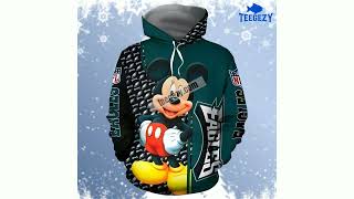 Philadelphia Eagles Mickey Mouse Christmas Blue Cool 3D Hoodie