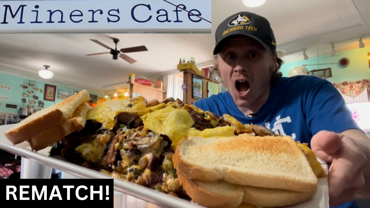 THIS GIANT OMELET MUST BE FINISHED IN 7 MINUTES! - Mattison Omelet  - Miners Cafe (Laurium, MI)