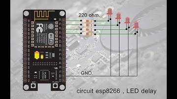 ESP8266 12E NODEMCE ควบคุม LED ไฟกระพริบ