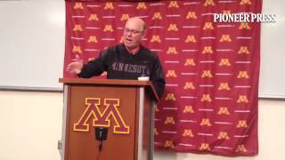#Gophers football coach Jerry Kill talks about losing linebackers coach Billy Miller to Florida Stat