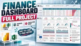 Build This Finance Dashboard in Power BI | Full Project with Excel, Advanced DAX & Calculation Group