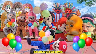 LAGU BALONKU ADA LIMA!!! BADUT LUCU DAN ONDEL ONDEL - LAGU ANAK POPULER