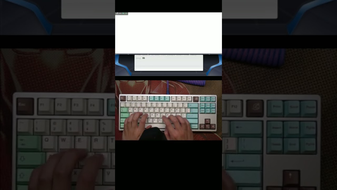 Someone asked me to do the "beginning sentence" for Nitrotype