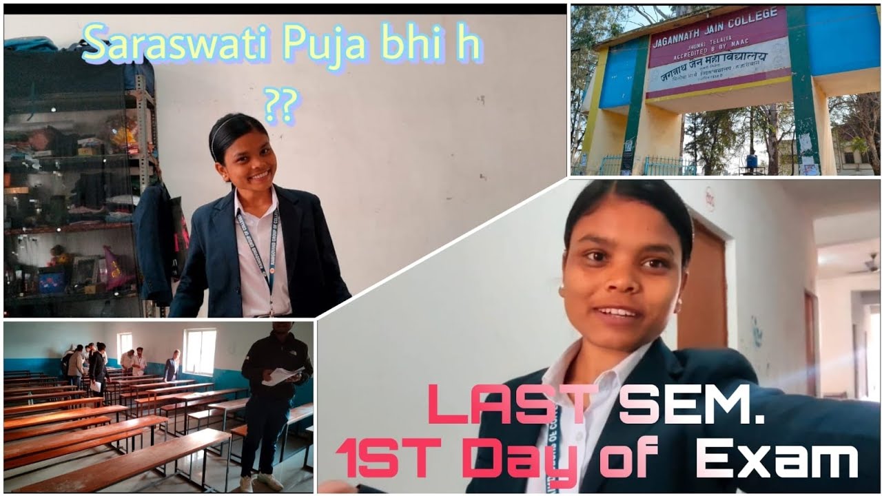 (Exam day vlog) Last semester 1st day exam || mere exam start ho gye dar lag rha 🥲 || full vlog 