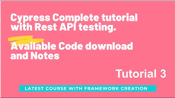 #CypressTutorial Cypress Automation Testing from Scratch + Framework Creation - Test Runner