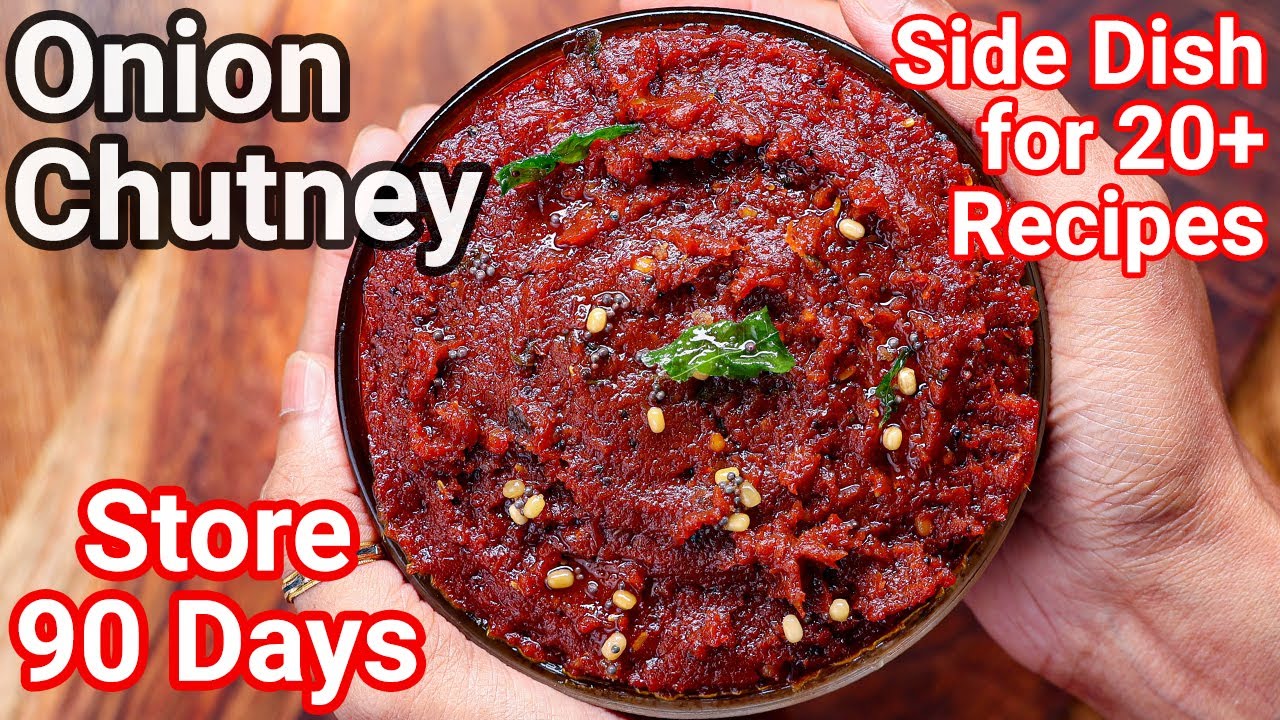 ⁣Make & Store Onion Chutney for 90 Days | Chutney for Idli, Dosa, Roti, Rice | Vengaya Chutney Re