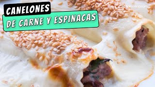 CANELONES de CARNE y ESPINACAS con queso: Receta de Arguiñano para disfrutar