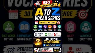 A-Z VOCABULARY challenge announcement #udaanclasses #vocabs #ssc