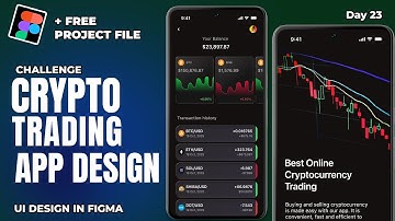 Crypto Trading App Design Tutorial in Figma | UI UX design challenge.