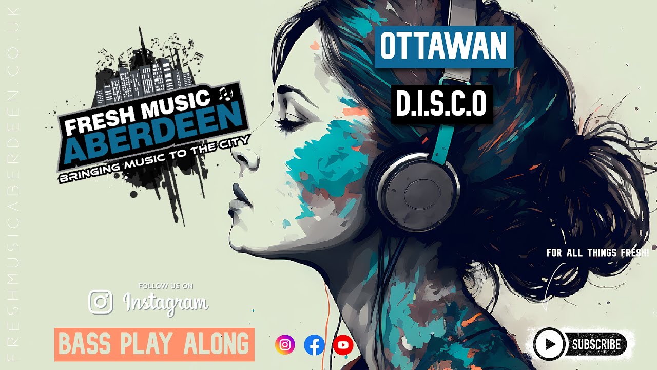 Ottawan - D.I.S.C.O || Bass Play Along TAB || Standard Tuning