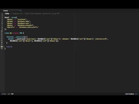 CodeCast #2 - Simple PHP database connection using PDO