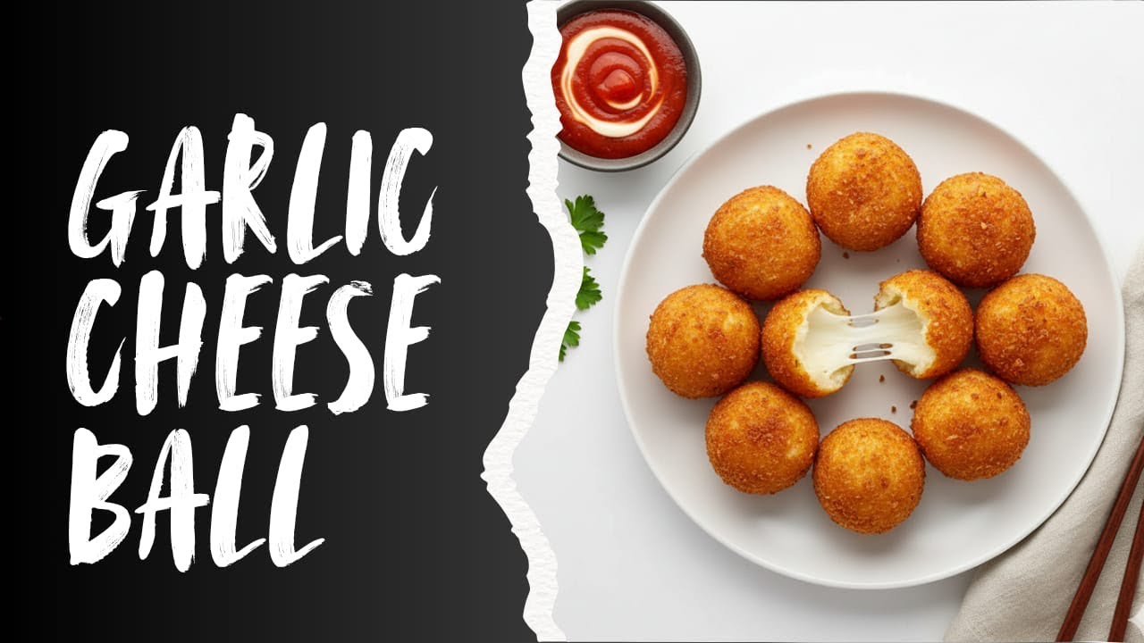 Crispy Garlic Cheese Balls Recipe | Easy & Cheesy Snack
