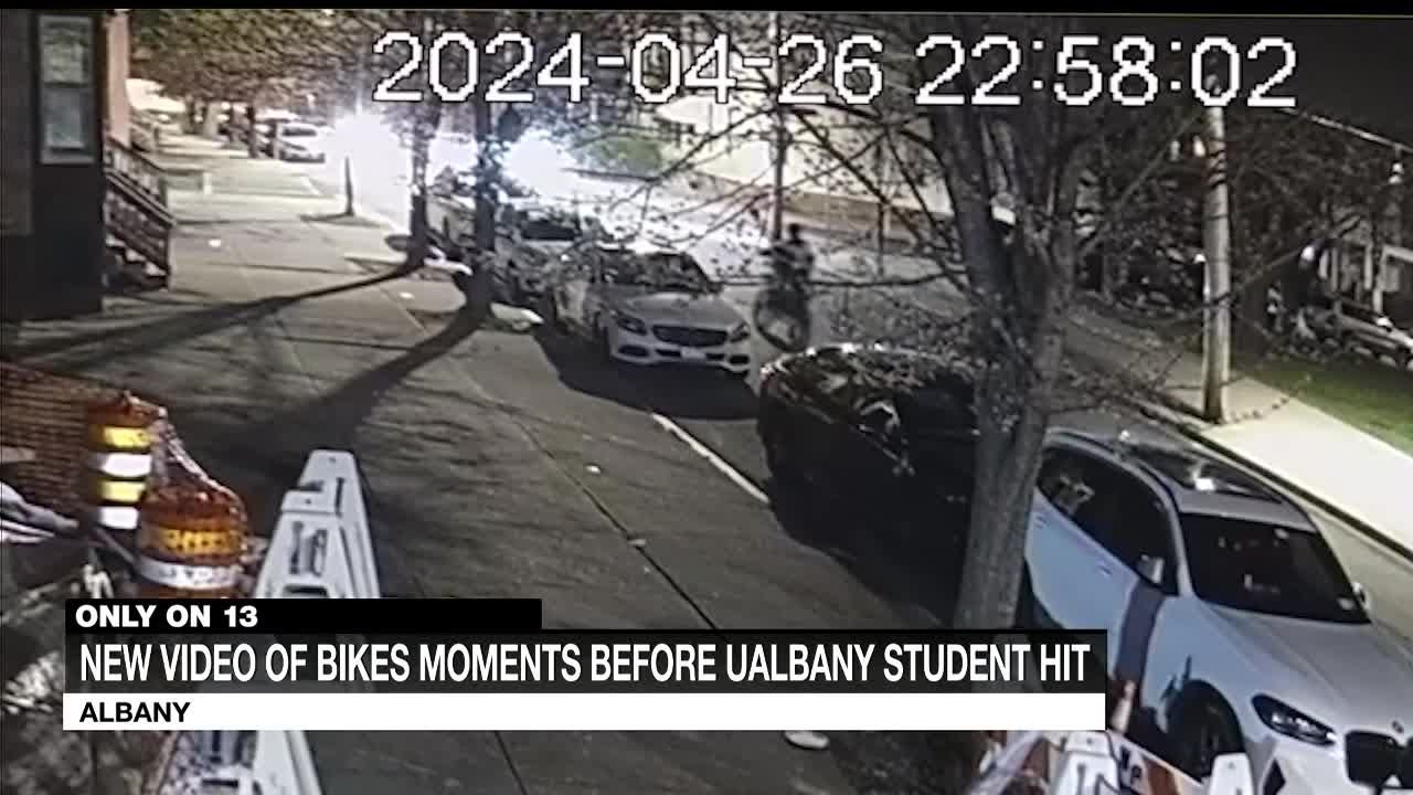 New video of bikes moments before UAlbany student was hit