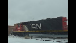 CN Train L521 Moving Westbound Battle Creek Michigan  12/11/25