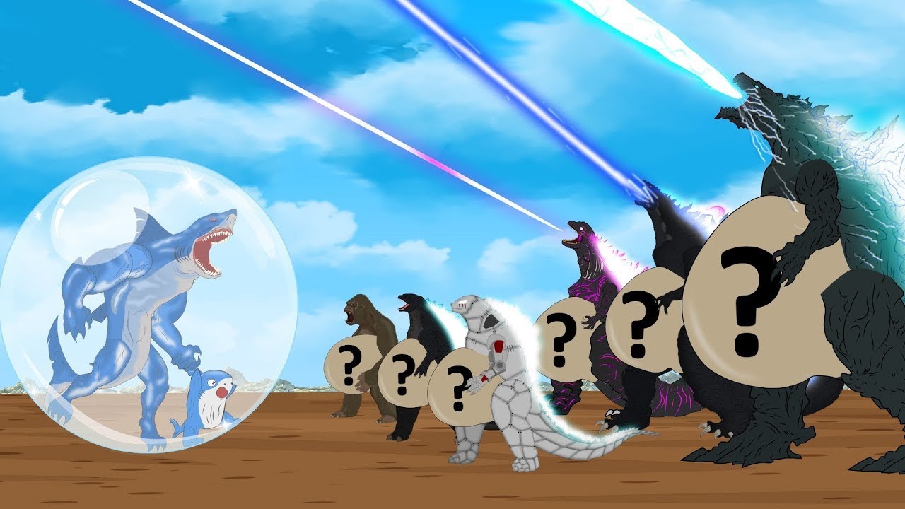 EVOLUTION of GODZILLA vs EVOLUTION of Shin GODZILLA Size Comparison   FUNNY CARTOON