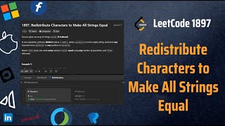 Redistribute Characters to Make All Strings Equal   LeetCode