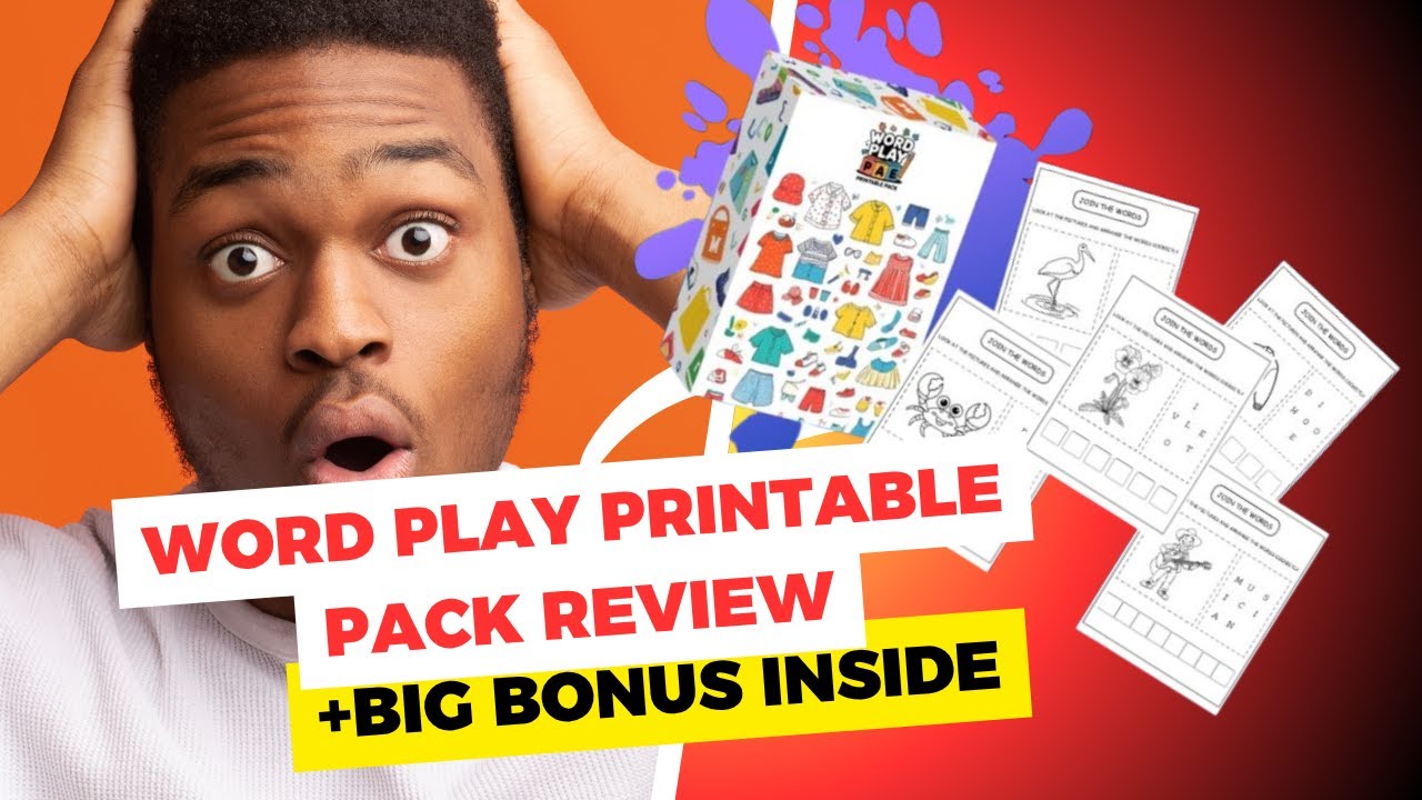 Word Play Printable Pack Review | Big Bonus Inside