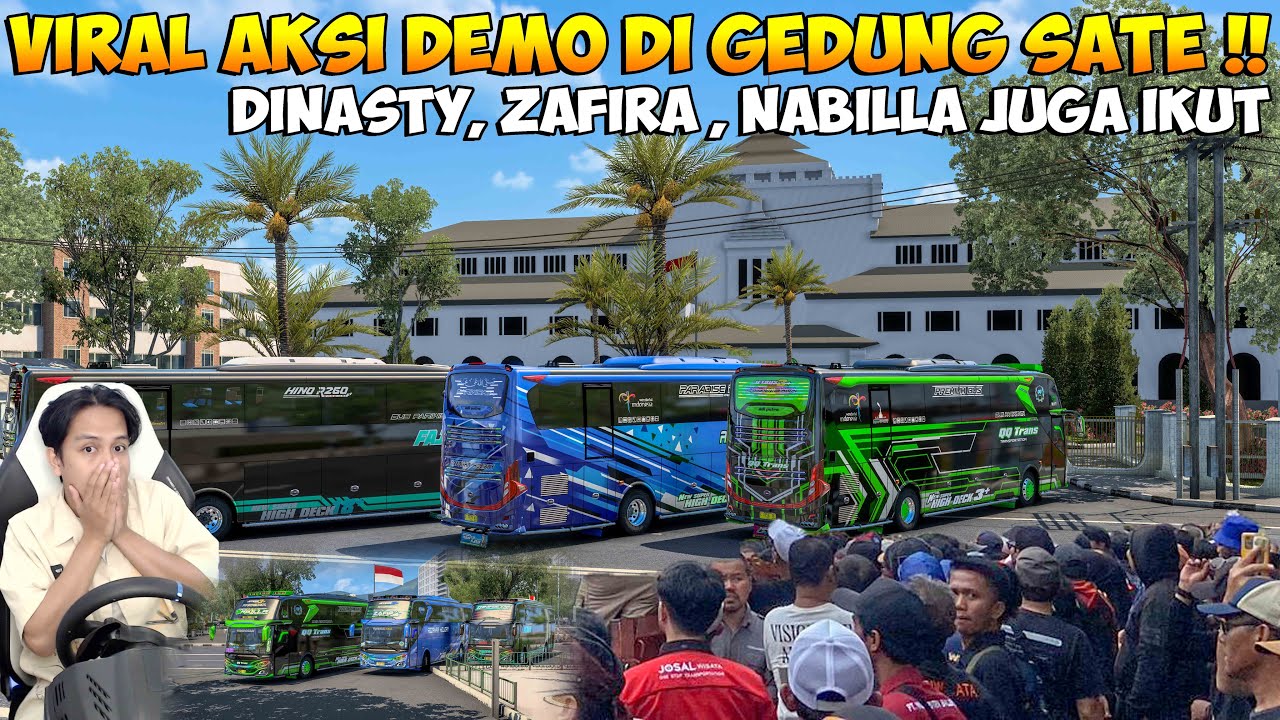 VIRAL AKSI DEMO DI GEDUNG SATE INI PENUH BUS ARTIS PENUH BASURI !! NABILLA DINASTY DAN ZAFIRA IKUT