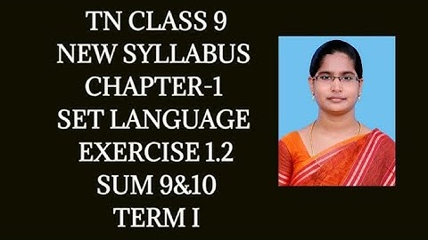 9th maths Ch-1 Set language Ex-1.2 (9,10 sums) Samacheer One plus One channel