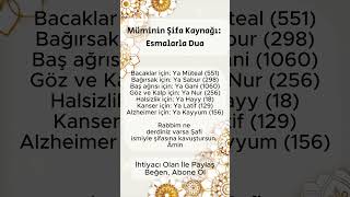 Hastalıklara Şifa Olan Esmalar - Rabbim Şafi’dir