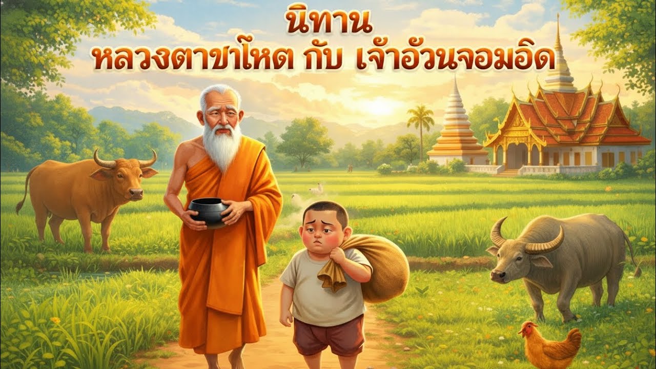 นิทานเรื่อง 🌟 หลวงตาขาโหด กับ เจ้าอ้วนจอมอึด🌟 #นิทานก่อนนอน#นิทานพื้นบ้าน#ธรรมะสอนใจ