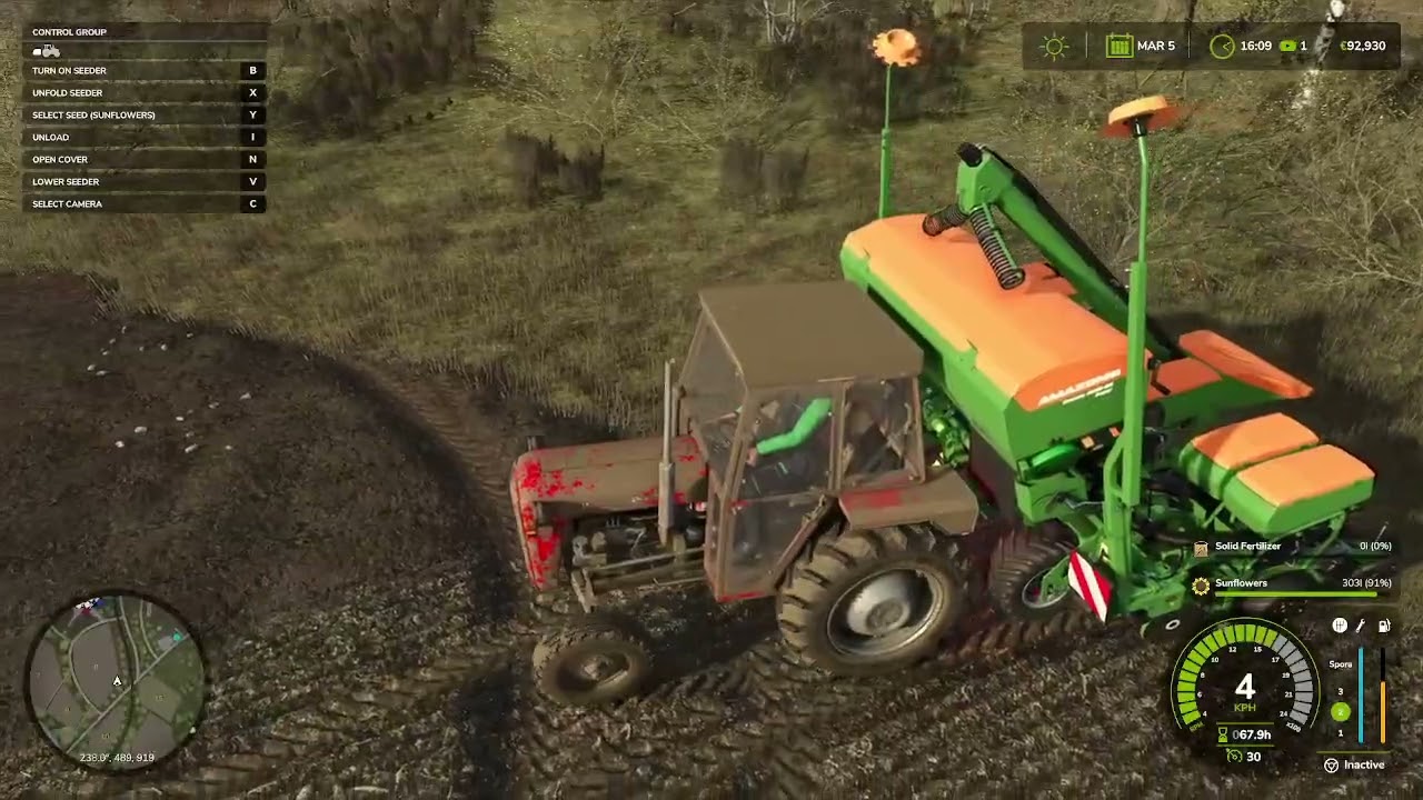 FARMING SIMULATOR 25 ljetna maracka setva suncokreta sa IMT 539 DELUXE