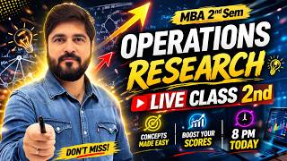 🚨 Assignment Model Part 2 | 2nd Live Class | Operations Research | Exam Booster 🔥