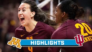 Minnesota at Indiana | Highlights | Big Ten Volleyball | Nov. 12, 2023
