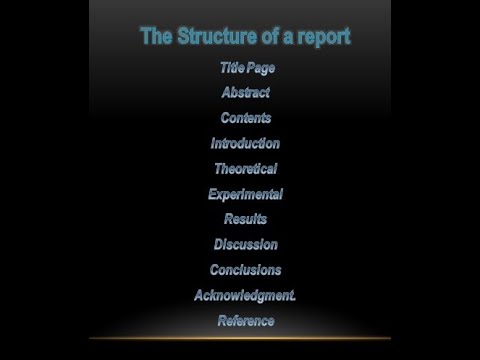 How To Write a Report part 1 (  كيفية كتابة تقرير اكاديمي الجزء الاول)