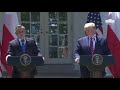 President Trump Participates in a Joint Press Conference with the President of Poland