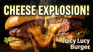 Juicy Lucy Burger Recipe 🍔 Cheese-Stuffed Burger EXPLOSION!