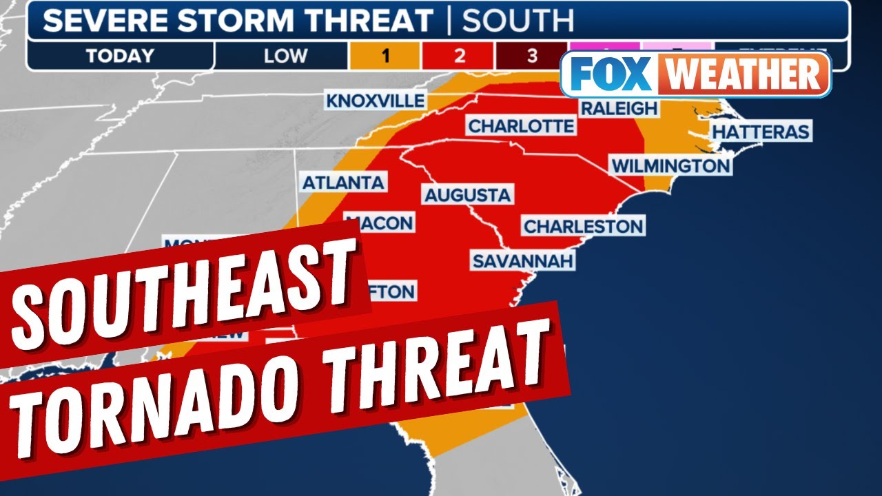 Severe Thunderstorms Charging Across Southeast On Sunday - YouTube