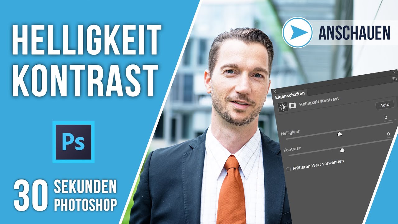 Photoshop Helligkeit Nur Auf Eine Ebene Anwenden HELLIGKEIT & KONTRAST EBENEN | 30 SEKUNDEN PHOTOSHOP | TUTORIAL DEUTSCH