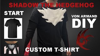 (DIY)How to make a Shadow The Hedgehog T-Shirt.