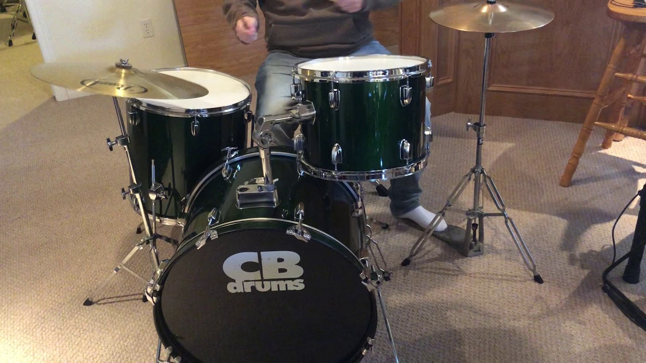 Green CB Drums Drum set for Kijiji ad YouTube