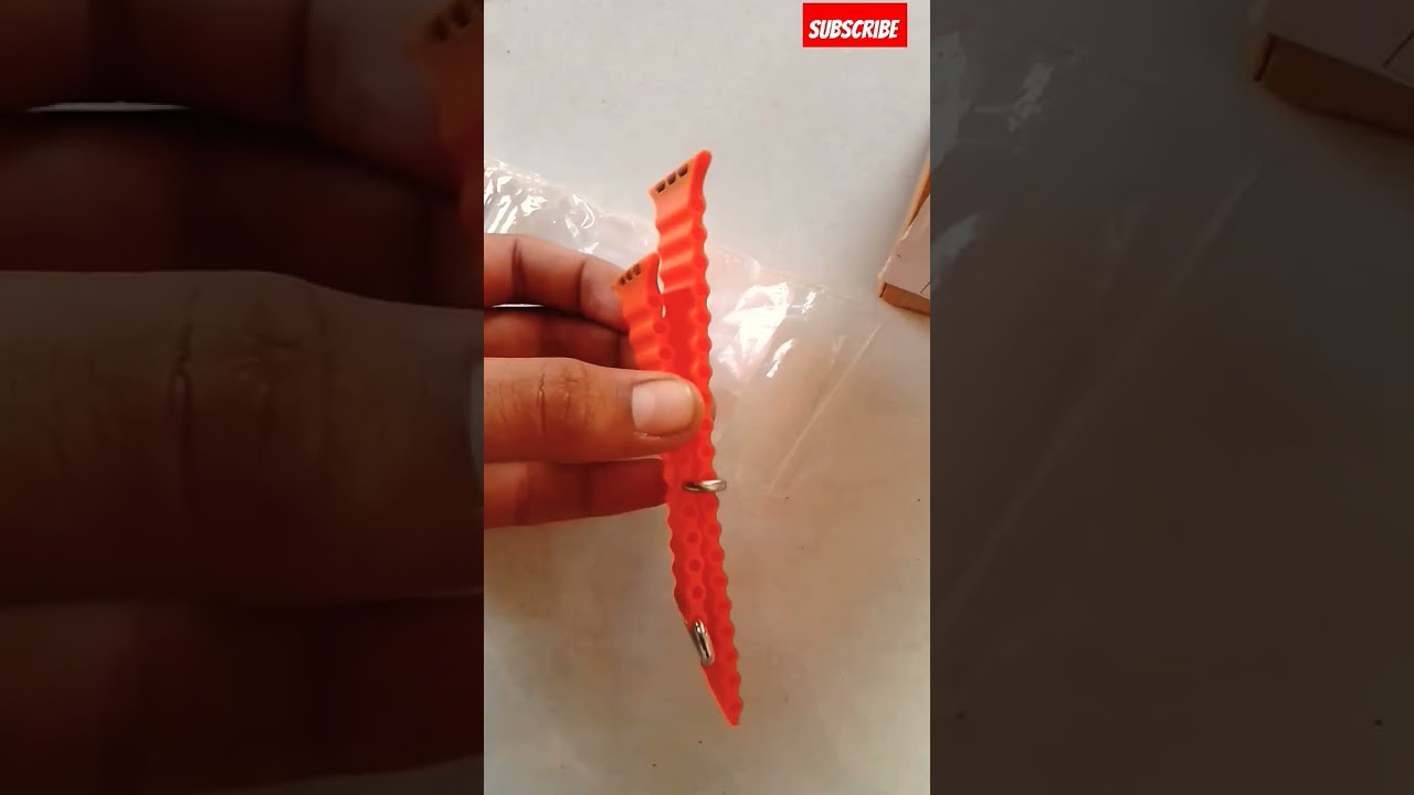 my new flipkart parsal unboxing| orange strap ultra| TOQON Watch band straps for apple watch 