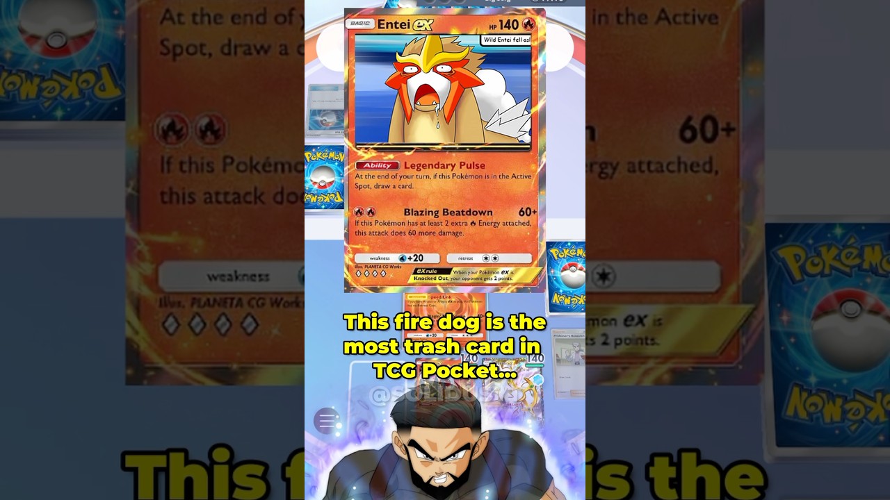 Entei EX is trash in Pokemon TCG Pocket…