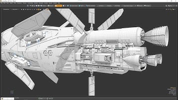 SpaceShip Modeling TimeLapse Part 40