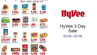HyVee 3 Day Sale 01/16 - 01/18