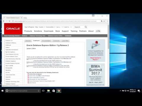 Instalación de Oracle Express Edition 11g + Oracle SQL Developer - En windows 10.