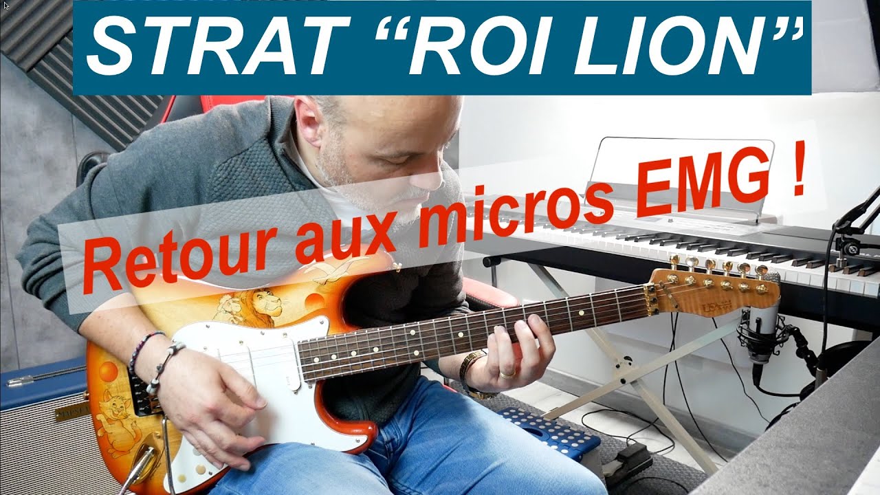 STRAT "ROI LION" - retour aux micros EMG (SA/SA/81) - Nicolas DESMAREST