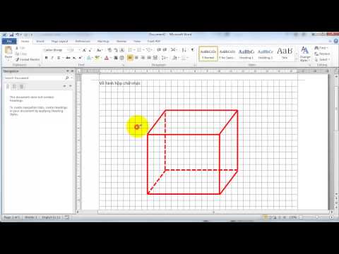 Video Word 2010 - Ví dụ: Vẽ hình hộp chữ nhật - youtube